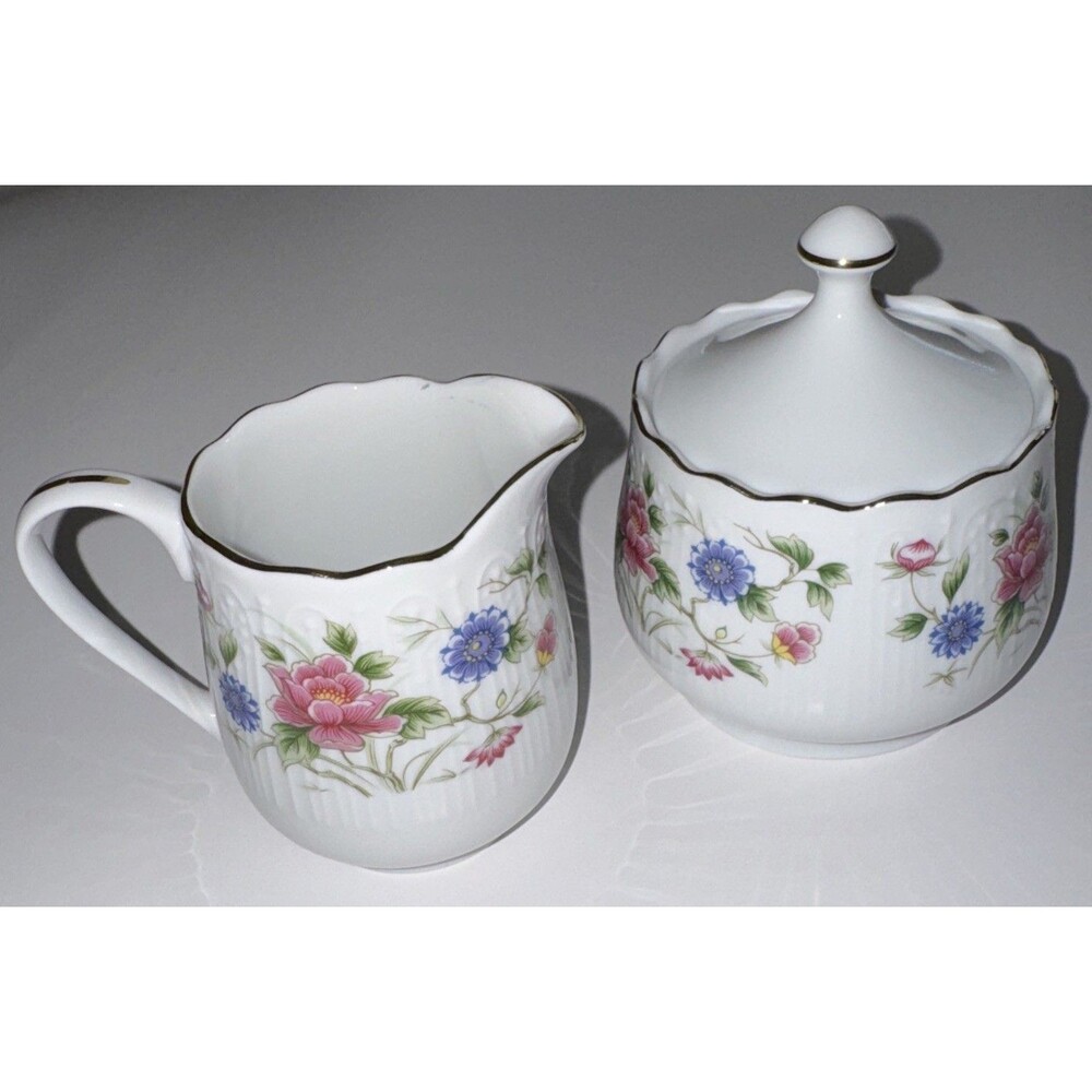 Andrea by Sadek Corona Sugar & Creamer Unused & Exc Condition